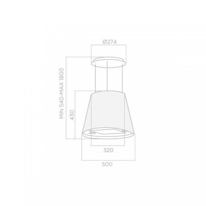 Hotte décorative ilôt ELICA - PRF0089651B