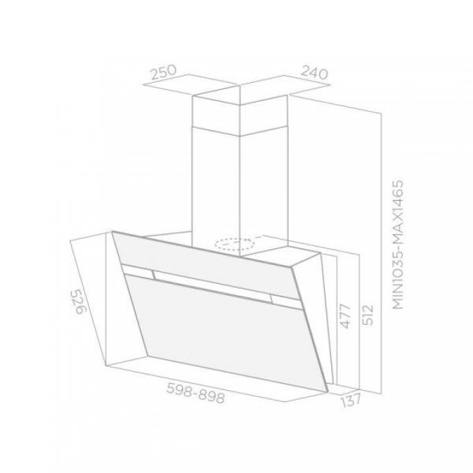 Hotte décorative murale ELICA - PRF0100993B