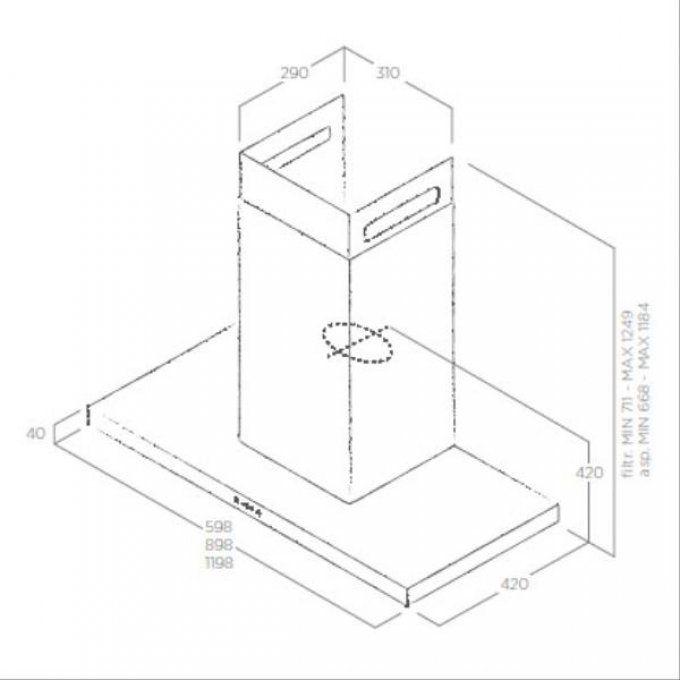 Hotte décorative murale ELICA - PRF0144969