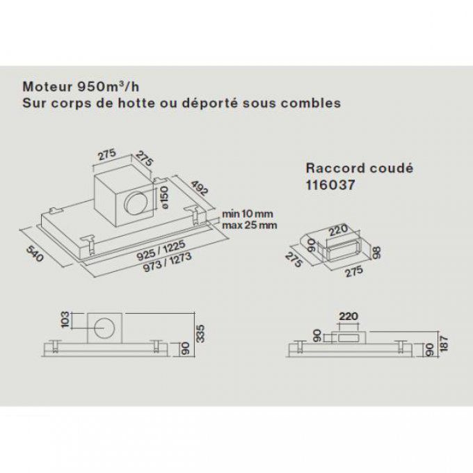 Groupe filtrant plafonnier sans moteur FALMEC - CORSTEL3630