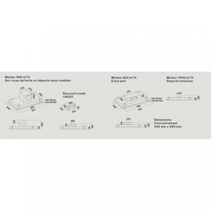 Groupe filtrant plafonnier sans moteur FALMEC - CORNUVO3431
