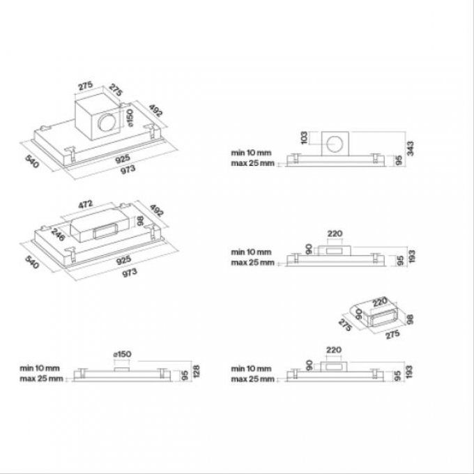 Groupe filtrant plafonnier sans moteur FALMEC - CORNUBE3430