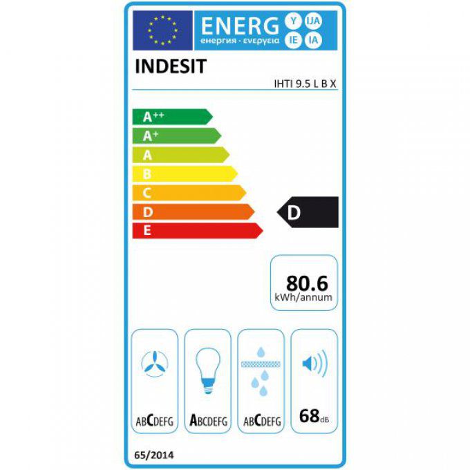 Hotte décorative ilôt INDESIT - IHTI95LBX