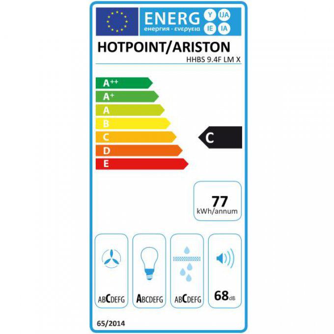 Hotte décorative murale HOTPOINT - HHBS9.4FLMX