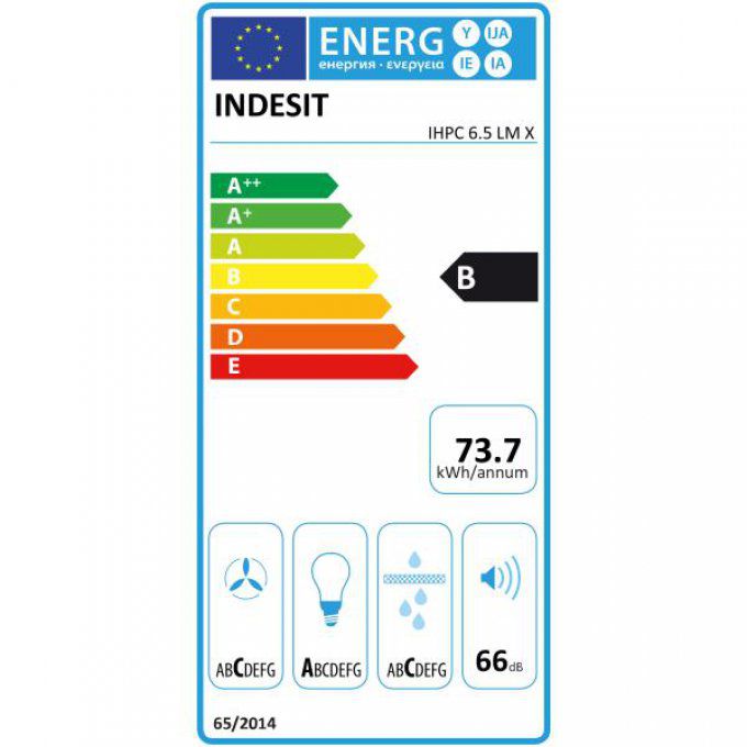Hotte décorative murale INDESIT - IHPC65LMX