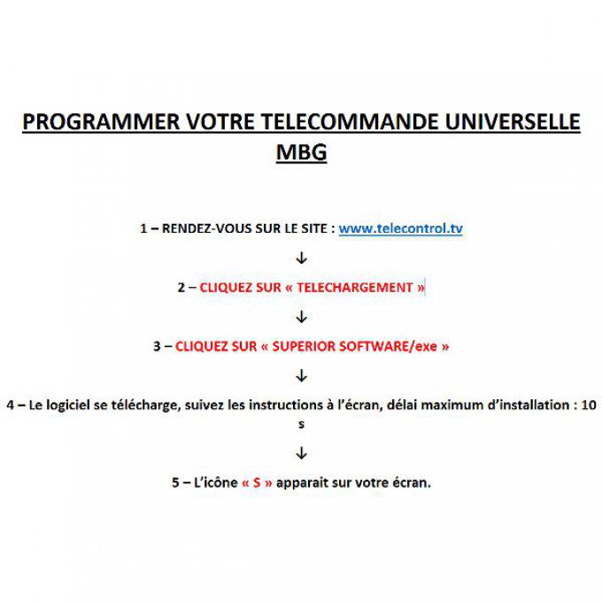 Télécommandes Universelle programmable MBG FRANCE - SIMPLY+