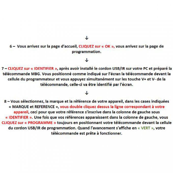 Télécommandes Universelle programmable MBG FRANCE - SIMPLY+