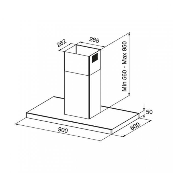 Hotte décorative ilôt AIRLUX - AHIBF970IX