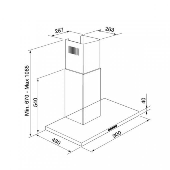 Hotte décorative murale AIRLUX - AHBF970IX