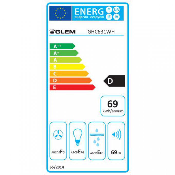 Hotte visière GLEM - GHC631WH
