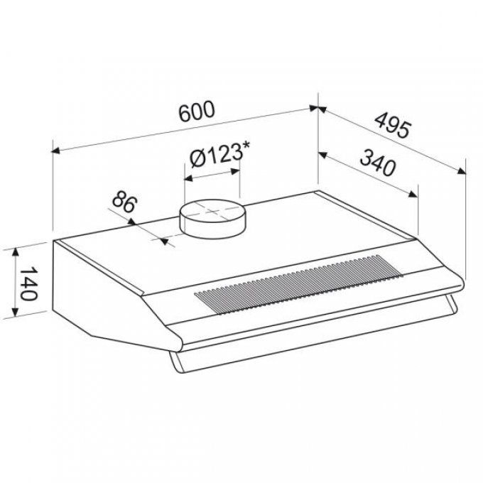 Hotte visière GLEM - GHC631WH