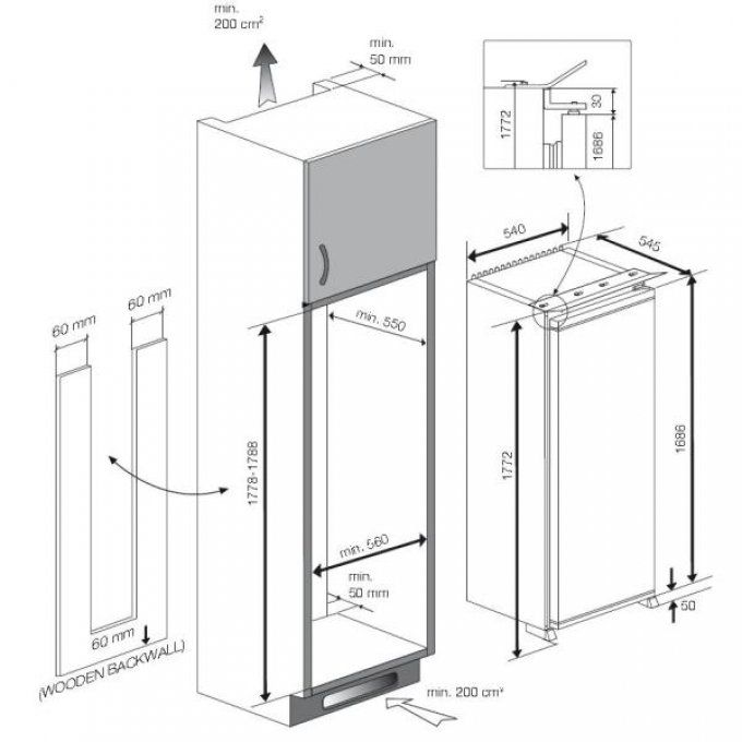 FRIGO ENCASTRABLE - BEKO - LBI3003
