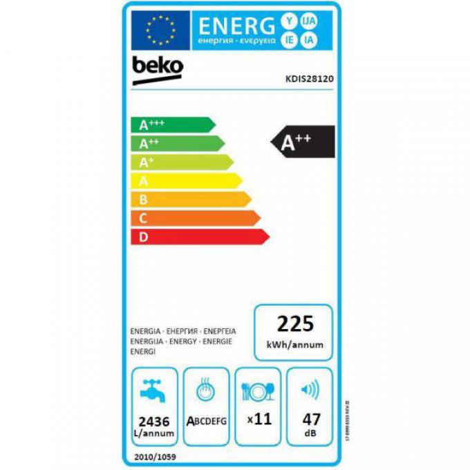 Lave-vaisselle Tout-intégrable BEKO - KDIS28120