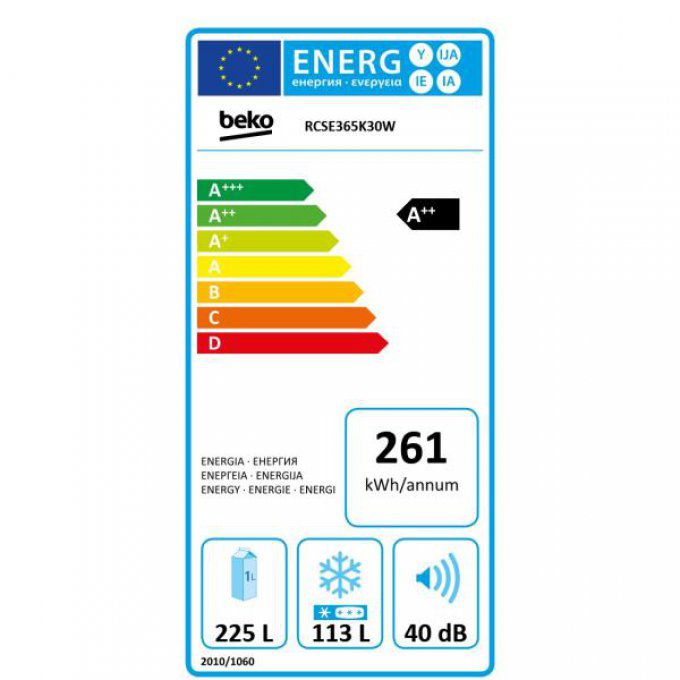 Réfrigérateur combiné BEKO - RCSE365K30W