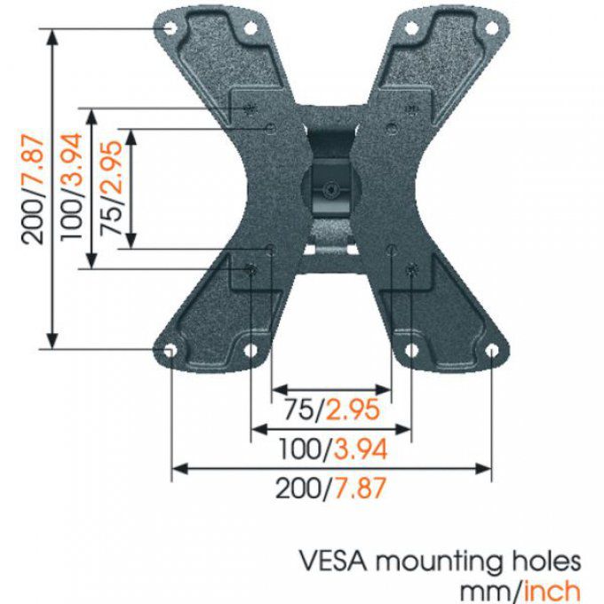 Support mural inclinable / orientable VOGEL'S - WALL1120B