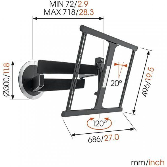 Support mural inclinable / orientable VOGEL'S - NEXT7345