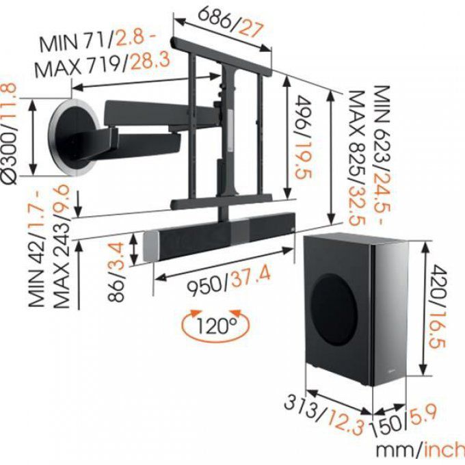 Support mural orientable VOGEL'S - NEXT8375
