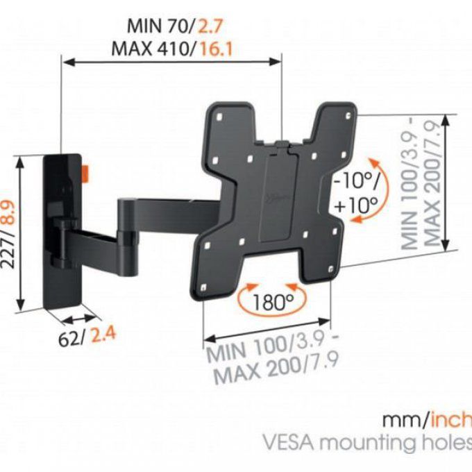 Support mural inclinable / orientable VOGEL'S - WALL3145