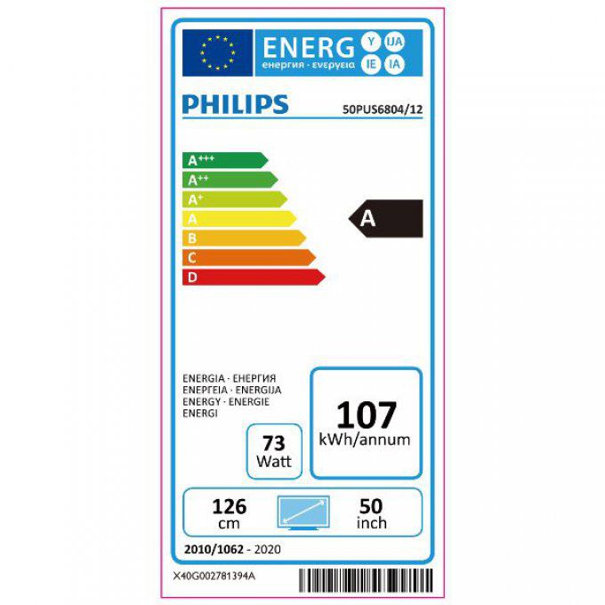 Téléviseur 4K écran plat PHILIPS - 50PUS6804
