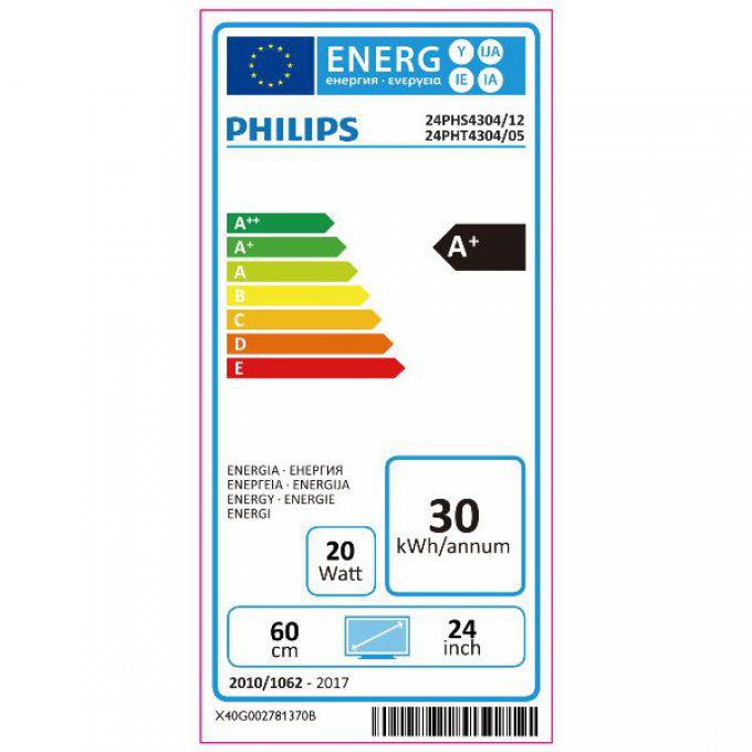 Téléviseur écran plat PHILIPS - 24PHS4304