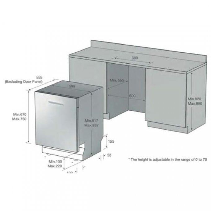 Lave-vaisselle Tout-intégrable SAMSUNG - DW60M9550BB