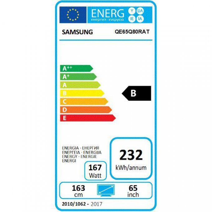 Téléviseur 4K écran plat SAMSUNG - QE65Q80RATXXC