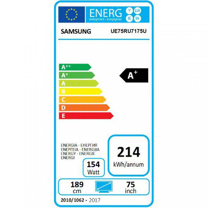 Téléviseur 4K écran plat SAMSUNG - UE75RU7175UXXC