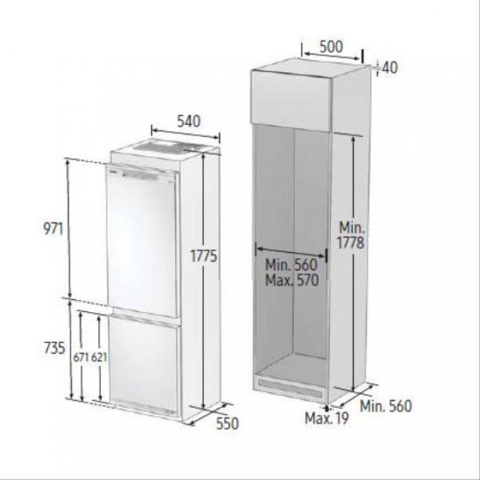 FRIGO ENCASTRABLE - SAMSUNG - BRB260031WW