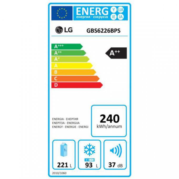 Réfrigérateur combiné LG - GBS6226BPS