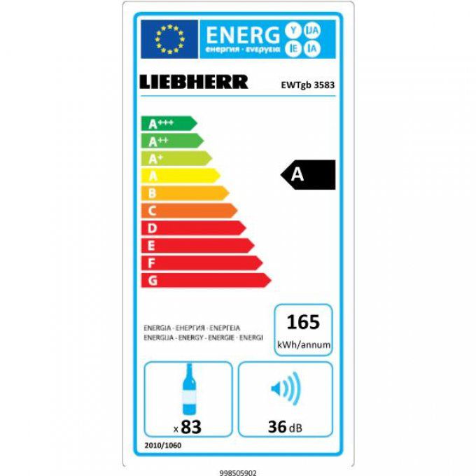 Cave à vin encastrable multizones LIEBHERR - EWTGB3583
